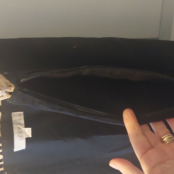 Ann Taylor Loft 100% Black Linen and Lace Sheath Dress. - Picture 6 of 6